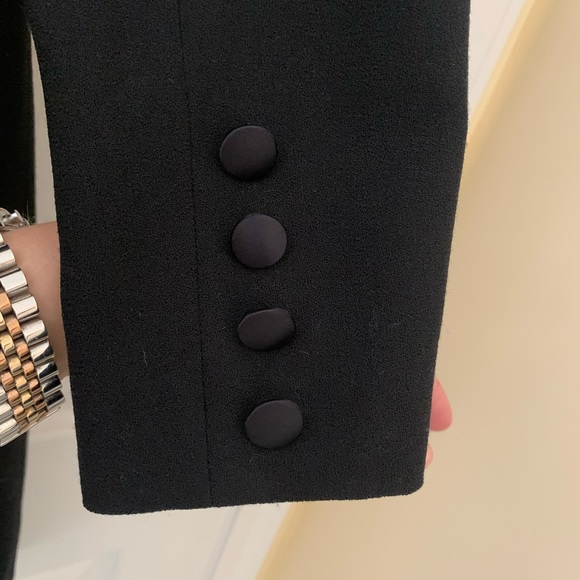 Black Suit Inspired Fitted Dress - Picture 4 of 4